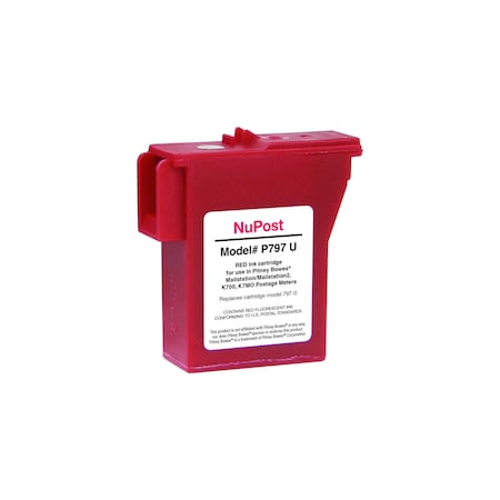 Cig NuPost Non-OEM New Postage Meter Red Ink Cartridge for Pitney Bowes 797-0/797-Q/797-M NPTK700